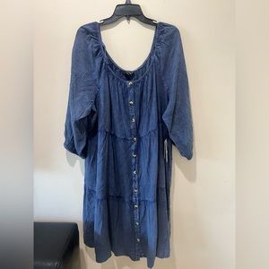 Women plus denim dress/size 3X/nwt